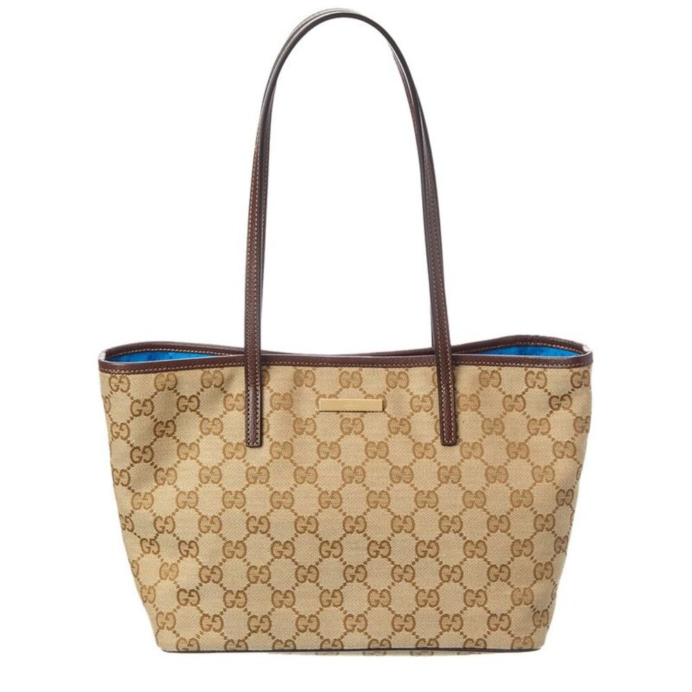 Gucci Tribeca Small Gg Canvas & Leather Tote